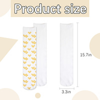 Chaussettes à sublimation Chaussettes blanches à sublimation pour hommes Chaussettes en polyester personnalisées de haute qualité pour sublimation, vente en gros