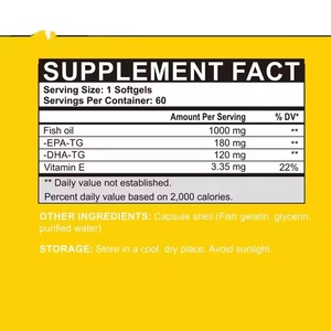 OEM 1000mg para la Naturaleza hecho EPA DHA cápsulas blandas a granel vegano bacalao Halal suplementos Omega-6 9 Extracto de planta vitamina C ingrediente activo - Product Image 6