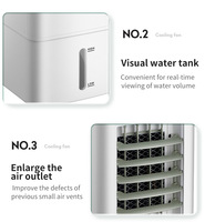 Ventilateur de refroidissement d'air oscillant électrique portable en plastique intelligent à faible bruit pour l'intérieur, 6 L, pour la maison, le bureau, l'hôtel, avec télécommande