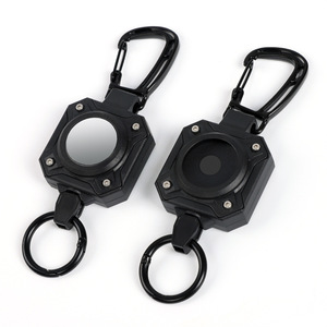 Cross-border Apple <b>GPS</b> tracker key tracker steel wire rope black telescopic outdoor backpack carabiner open loop - Product Image 1