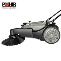 Balayeuse autoportée POHIR-55L, mini balayeuse manuelle avec brosse en nylon de haute qualité de 500 mm pour la collecte de poussière