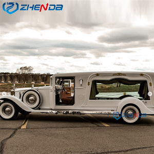 Latest Zhenda Luxury Customized Coffin Cart Electric Funeral Horse Buggy Funeral Hearse Vintage Funeral Car for Sale - Product Image 5