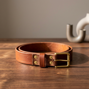 Ceintures pour hommes en cuir véritable à la mode, boucle en acier, écologiques, durables, accessoires décontractés de haute qualité, personnalisables, idéales pour offrir - Product Image 1