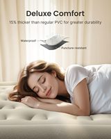 Lit Gonflable Simple de Qualité Supérieure avec Pompe Électrique, Oreiller Intégré et Matelas Étanche pour Camping et Intérieur