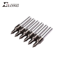 Pointes de flèche en aluminium usinées CNC, diamètre intérieur 6 mm, diamètre extérieur 8 mm, à visser, pour chasse et tir à l'arc