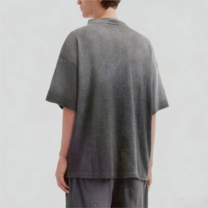 เสื้อยืดเฮนลีย์ผ้าวาฟเฟิลเนื้อหนัก 250GSM คอตตอนพรีเมียม ทรงหลวม ไหล่ตก ผู้ผลิตขายส่ง - Product Image 2
