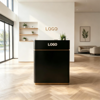 Mini bureau de réception moderne de luxe, logo personnalisé, petit comptoir de caisse pour salon, boutique, bureau, spa, magasin