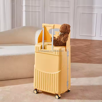 Ensemble de bagages de voyage de luxe 2026 pour mamans et enfants, poussette, valises cabine blanches 23 kg avec siège bébé/child, serrure TSA, chariot de voyage, ensembles de bagages PC