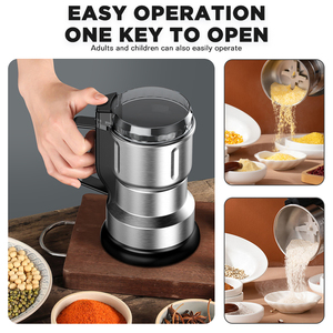 Dreepor Automatische Edelstahl-Kaffeemühle für Kaffeebohnen Gewürze Getreide Elektrische Mahl maschine für die Küche zu Hause - Product Image 6