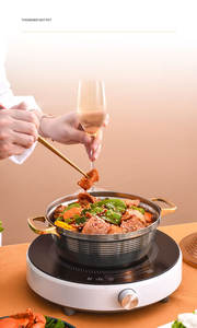 ชุดอุ่นอาหารหม้อสแตนเลสสตีลหนา2.3มม. สำหรับร้านอาหารขนาดใหญ่ออกแบบได้ตามต้องการ - Product Image 4