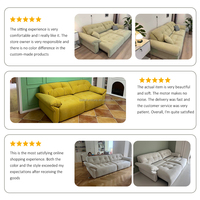 Canapé sectionnel électrique escamotable de luxe moderne tissu résistant aux rayures chat pour la maison salon chambres prix d'usine