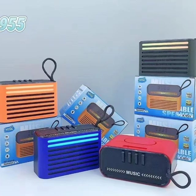 X955 Small Drum Kit Portable Speaker, Outdoor Multi-functional Portable Mini Radio Card Speaker