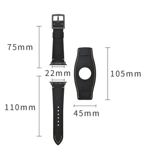Cinturino in pelle con cinturino di ricambio all'ingrosso per cinturino in vera pelle per orologio <span class=keywords><strong>Apple</strong></span> - Product Image 1