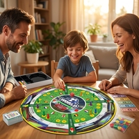 Jeux de société de football personnalisés imprimés, design pliable en papier, jetons et dés durables, écologiques, portables, boîte cadeau, éducatifs pour la famille
