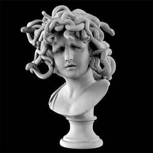 Moderne Maison Décoration En Fiber De Verre Artisanat Figurines Sculpture Résine Méduse Statue de Buste Avec Base - Product Image 5