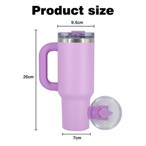 Individuelle Kaffeebecher Pulverbeschichtet Rosa 40oz Thermobecher Edelstahl Auslaufsicher 2-Getränke-Verschlusskappe Camping-Wasserflaschen Isolierter Thermobecher - Product Image 4