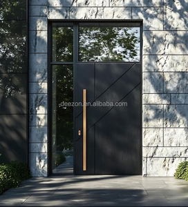 Aluminum Modern Luxury Security Metal <strong>Door</strong> Residential Front Entry Exterior Pivot <strong>Door</strong> Apartment House Main Gate Entrance <strong>Door</strong> - Product Image 3