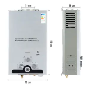 OGMIE Factory Gas Instant Water Heater 8L Propane/Natural Gas With Summer/Winter Model Gas Boiler Outdoor Camping 16KW Gas Geys