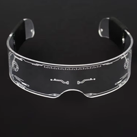 Nouvelles lunettes LED 2024 Lunettes futuristes qui s'illuminent Lunettes lumineuses pour enfants Adultes Fournitures de fête Jouets