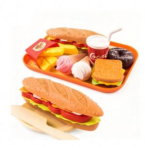 Ensemble de jouets d'imitation pour enfants : fruits et légumes à découper, cuisine, jeu de rôle, éducatif, sensoriel, jouets en plastique - Product Image 1