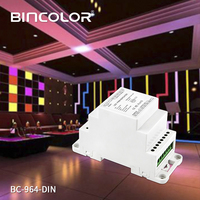 Amplificateur LED répéteur de puissance DC12-24V DIN RAIL 4CH RGB RGBW BC-964-DIN