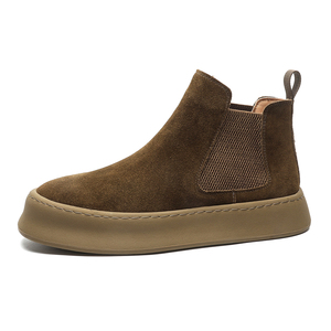 Bottines Chelsea pour hommes en <span class=keywords><strong>cuir</strong></span> véritable couleur marron jaune noir <span class=keywords><strong>beige</strong></span> taille 38-44 Bottines en daim pour hommes - Product Image 2