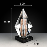 Trophée sportif personnalisé en cristal K9 transparent, gravé au jet de sable, best-seller JY, avec boîte cadeau