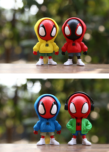 Dihua โมเดลธีมกีฬายอดนิยมที่สุดของเล่นสไปเดอร์แมนชุดแนวสตรีทมีฮู้ดของตกแต่งบ้านหุ่นสะสมของเล่นซูเปอร์ฮีโร่ - Product Image 4