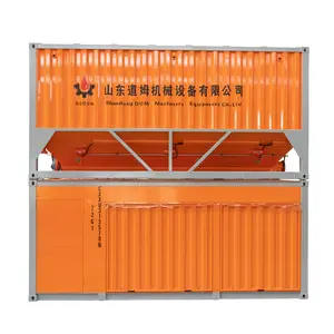 Teniwell 20GP Kích Thước Container Xoay Vữa Làm Sạch Bàn Chải/Vữa Mix Nhà Máy Với Xi Măng Ngang Silo