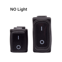 Interrupteur à bascule étanche YIDI KCD1/KCD3 12-24V/220V carré pour bateau, SPST, avec bornes à fourche, 2/3 broches, LED rouge/vert/bleu/jaune, 15A