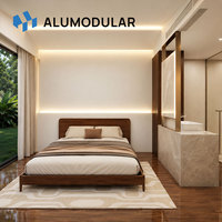 Hôtels modulaires préfabriqués modernes en acier et aluminium, appartements de glamping, chambres clés en main, qualité supérieure, directement de l'usine