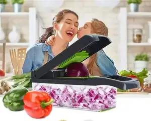 Thả vận chuyển nóng bán công cụ nhà bếp đa chức năng của nhãn hiệu trái cây rau cắt hành tây Dicer Veggie Slicer Rau Chopper