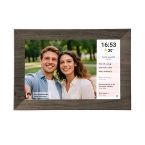 Frameo 10.1" Digital Picture Frame With Wood Grain Patterns 16GB <b>WiFi</b> Digital Photo Frame IPS Touch Screen Auto-Rotate Slideshow - Product Image 2