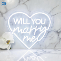 Enseigne néon LED personnalisée « Veux-tu m'épouser ? » directement de l'usine, idéale pour les propositions de mariage, les mariages, les fiançailles et la décoration murale.