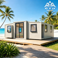 Maison conteneur extensible de 30 pieds pour hôtel, maison préfabriquée modulaire, villa portable combinée pour la construction de grands complexes de glamping