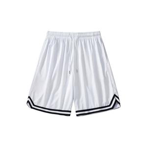 Nouveau short de sport 2-en-1 en 100 % polyester à séchage rapide, idéal pour la gym et le basketball, décontracté, taille mi-haute, avec poche latérale zippée, motif uni, en toile. - Product Image 3