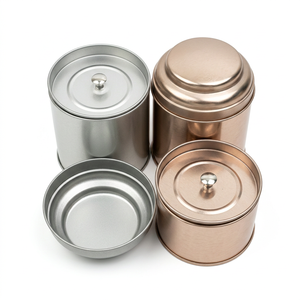 Boîtes cylindriques personnalisées en fer blanc avec couvercle à vis, impression offset, scellées, pour mini-thé en feuilles, café et bonbons - Product Image 3
