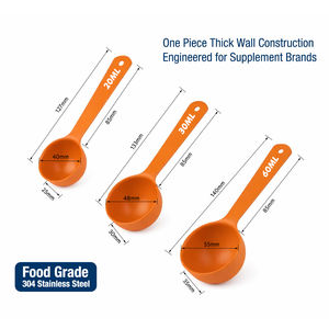 Cuchara Medidora de Acero Inoxidable 304 de Pared Gruesa de 20 ml, 30 ml, 60 ml, Acabado Espejo, para Suplementos de Proteínas, Ecológica, para Fitness - Product Image 5
