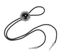 Cravate Bolo en pierres précieuses transfrontalière, cordon de cou en autres matériaux, style cowboy américain pour homme