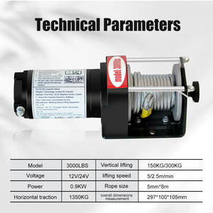 <span class=keywords><strong>Treuil</strong></span> électrique 2000lbs-4500lbs pour véhicule tout-terrain, SUV, VTT, bateau, remorque, sauvetage - Product Image 4