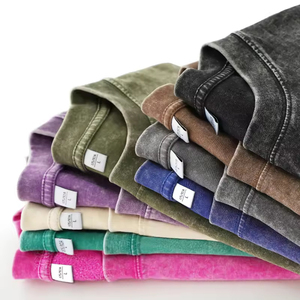 เสื้อยืดคอตตอนผู้ชายคุณภาพสูงสั่งทำพิเศษ ซักแบบ Sandwashed น้ำหนัก 230 กรัม ทรงหลวม Oversize สไตล์วินเทจ เสื้อยืดเปล่า - Product Image 3