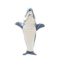 Nouveautés de couverture de couchage de requin douce et confortable laine à capuche Animal dessin animé portable requin Super doux en peluche mignon chaud