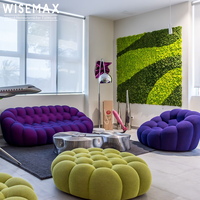 Ensemble de canapés WISEMAX pour salon moderne, canapé incurvé en forme de bulle, couleur personnalisable, ensemble de fauteuils de détente, ensemble de canapés