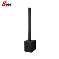 Sistema de Conferencia Lineal de Rango Completo Seer Audio, Altavoces de Columna Profesionales de 2 Vías, Gabinete de Aluminio, 400W RMS, Uso Comercial y Doméstico