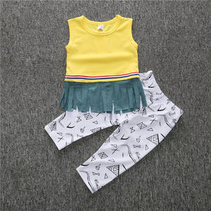 Conjunto de Ropa Bohemia para Niñas, Camiseta sin Mangas y Pantalones, Tienda en Línea - Product Image 4