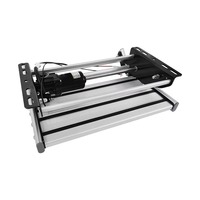 Escalier pliant électrique CAPEXRV 451 mm pour camping-car, marches simples/doubles avec éclairage LED et capacité de charge de 200 kg pour camping-cars, caravanes et remorques