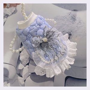 Gilet d'hiver en coton pour animaux de compagnie, petite taille, doublure polaire, design mignon et chaud pour chiens - Product Image 3