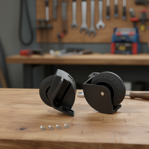 Ruedas de repuesto para bolsa de herramientas 00 21 37 (paquete de 2) Ruedas negras duraderas con tornillos incluidos - Product Image 2