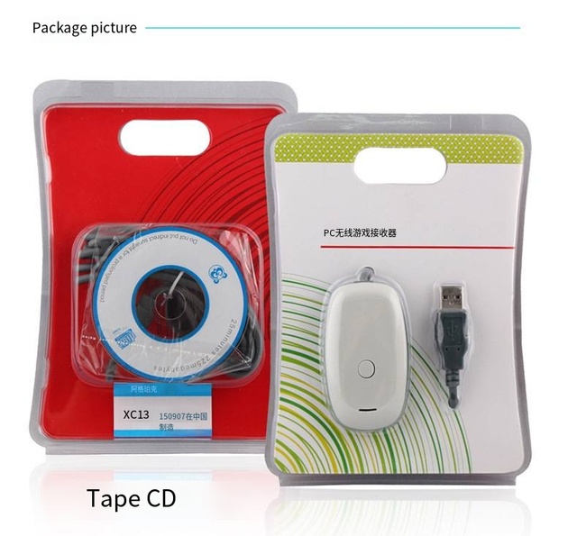 XBOX360 Wireless Controller Receiver Gamepad with ABS Material and Linear Button for 360/PC Connection Adapter