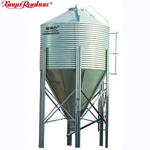 3-20 Ton 275g Galvanized Grain Poultry Chicken Feed Storage Poultry Silos